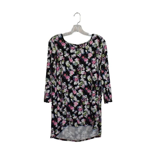 J. Jill Tops - J. Jill Wearever Collection 3/4 Sleeve Hi Lo Pullover Floral Tunic Top S…